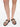 Ganni Leopard Denim Feminine Buckle Two-Strap Sandals