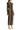 Robe longue marron slim fit effet python Norma Kamali