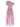 Self-Portrait Pink Cotton Draped Knit Midi Dress