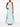 Robe longue bleu arctique à voilette signée Solace London