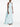 Robe longue bleu arctique à voilette signée Solace London