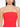 Robe longue rouge corail sans bretelles à ourlet évasé de Solace London