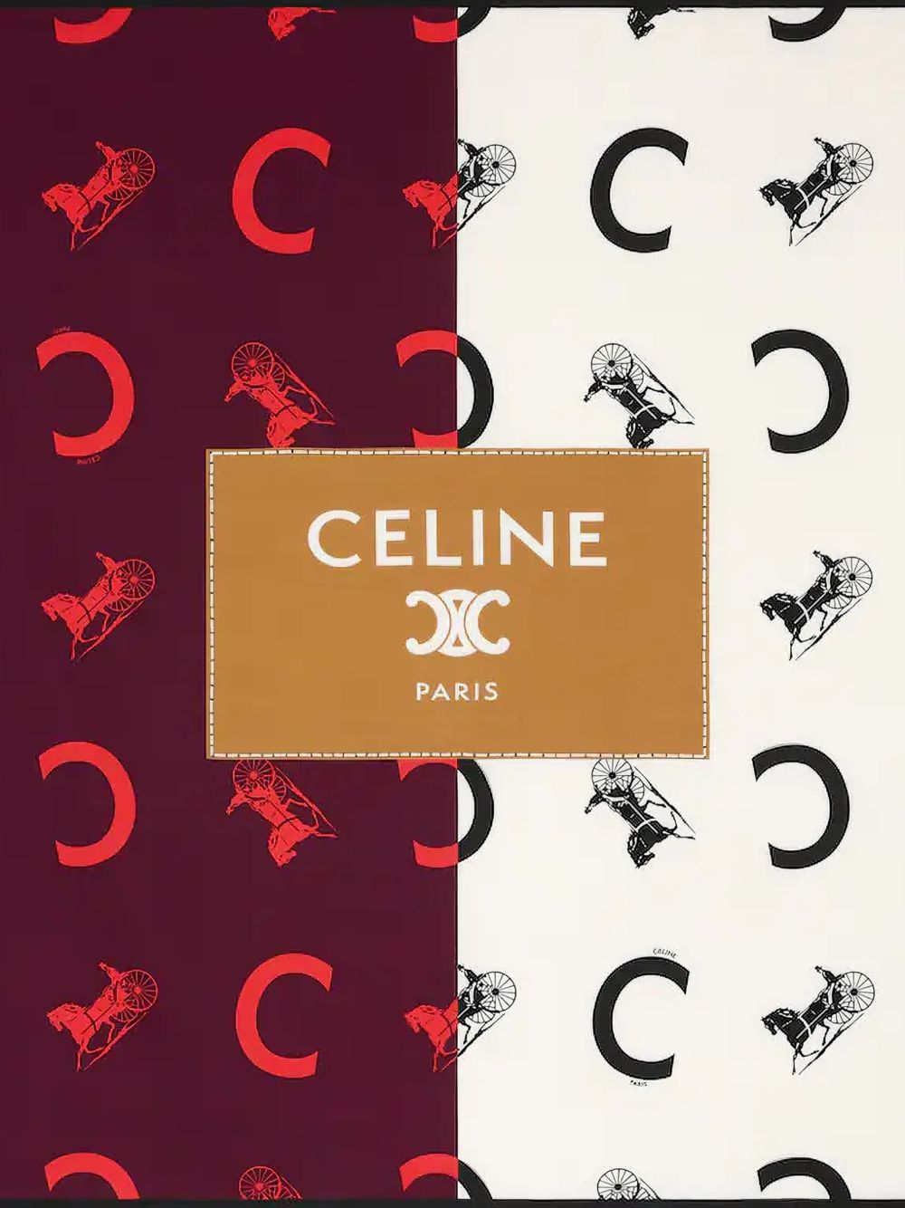 CELINE 2AW902R45GGS8 FOULARD IN SETA STAMPATO